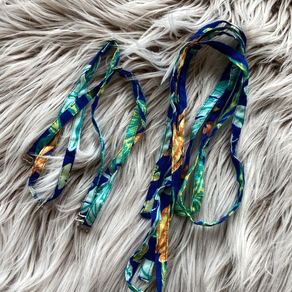 Modcloth Tropical Turquoise Floral Halter Convertible Mini Dress Medium - Picture 9 of 12